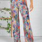 Tropic Print Trousers in Navy