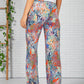 Tropic Print Trousers in Navy