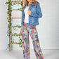 Tropic Print Trousers in Navy