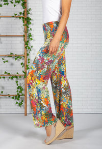 Tropic Print Trousers in White