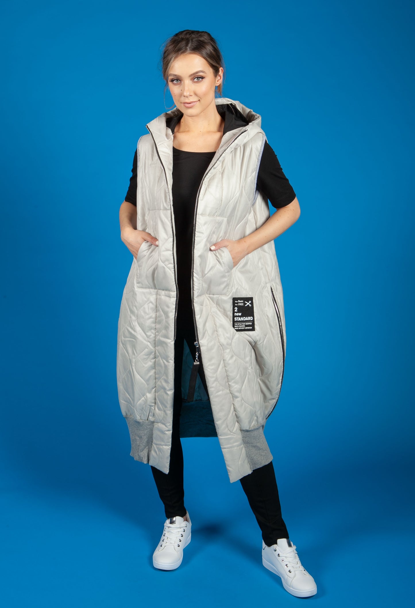 Stone Quilted Gilet