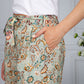 Vintage Floral Print Trousers in Sage