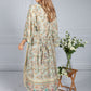 Vintage Floral Print Long Kimono Style Cardigan in Sage