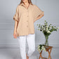 TAN OPTIC SHIRT COLLAR BLOUSE