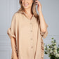 TAN OPTIC SHIRT COLLAR BLOUSE