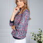 Multicolour V Neck Top