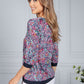 Multicolour V Neck Top