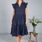 Navy & Gold Smock Dress