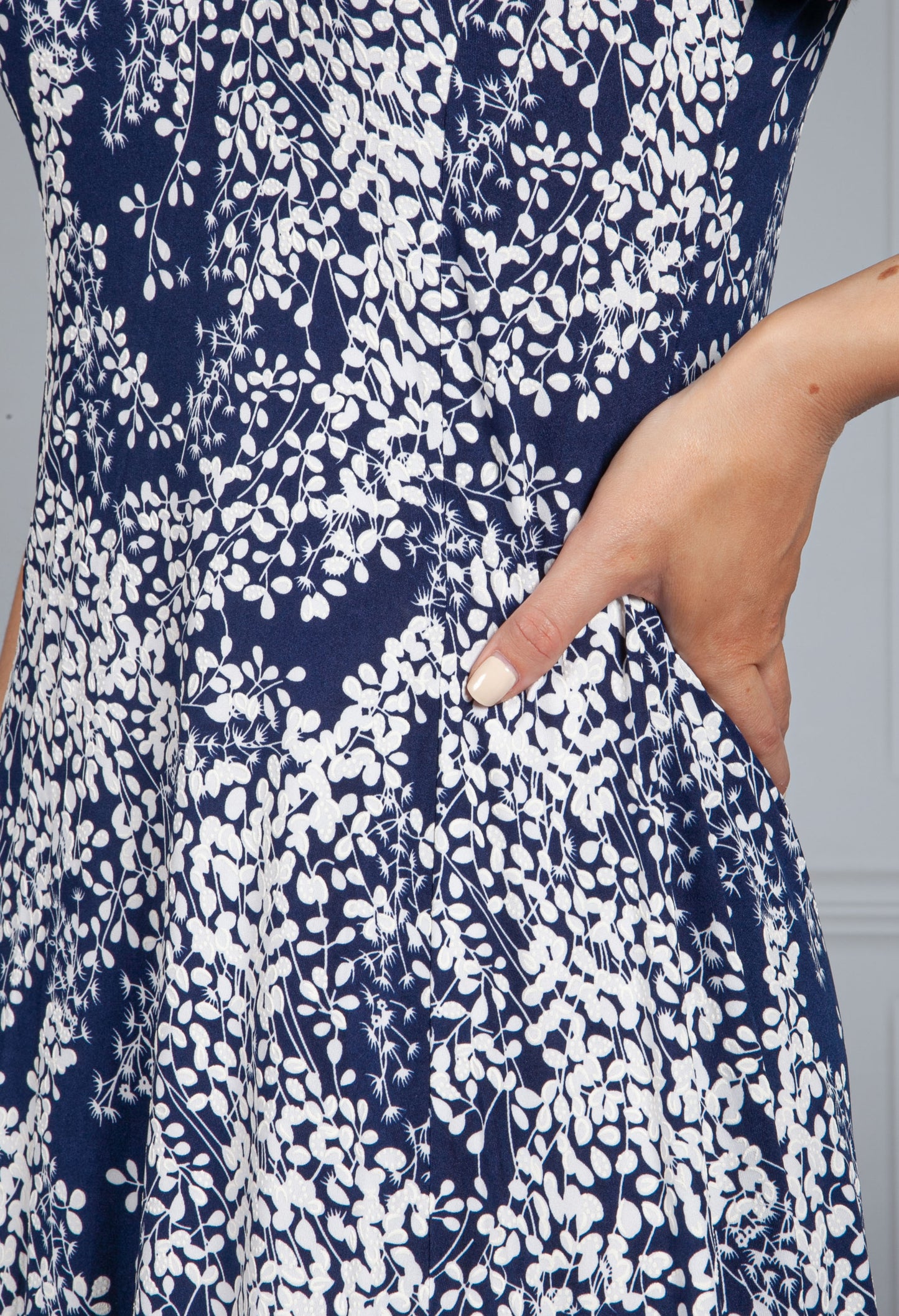 Textured Floral Dress