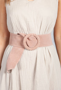 Pink Suede Belt