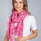 Fuchsia Forget Me Not Print Scarf