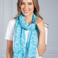 Turquoise Forget Me Not Print scarf