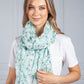 Mint Forget Me Not Print Scarf