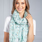 Mint Forget Me Not Print Scarf