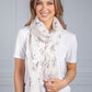 Pale Pink Orchid Print Scarf