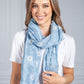 Garden Daisy Print Scarf in Sky Blue