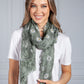 Garden Daisy Print Scarf in Green