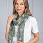 Garden Daisy Print Scarf in Green