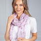 Summer Butterfly Print Scarf in Lilac