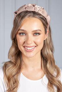 Taupe Ruffle Headband-1