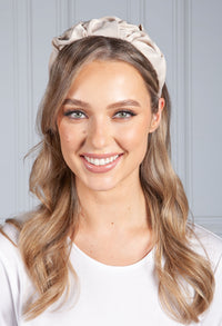 Beige Ruffle Headband-1