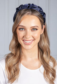 Navy Ruffle Headband-1