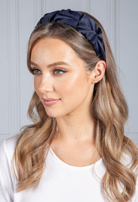 Navy Ruffle Headband-1