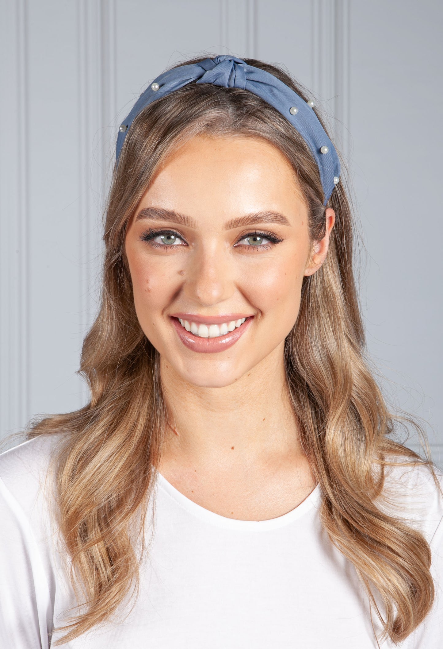 Denim Blue Pearl Headband-1