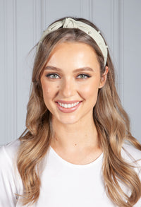 Light Sage Pearl Headband-1