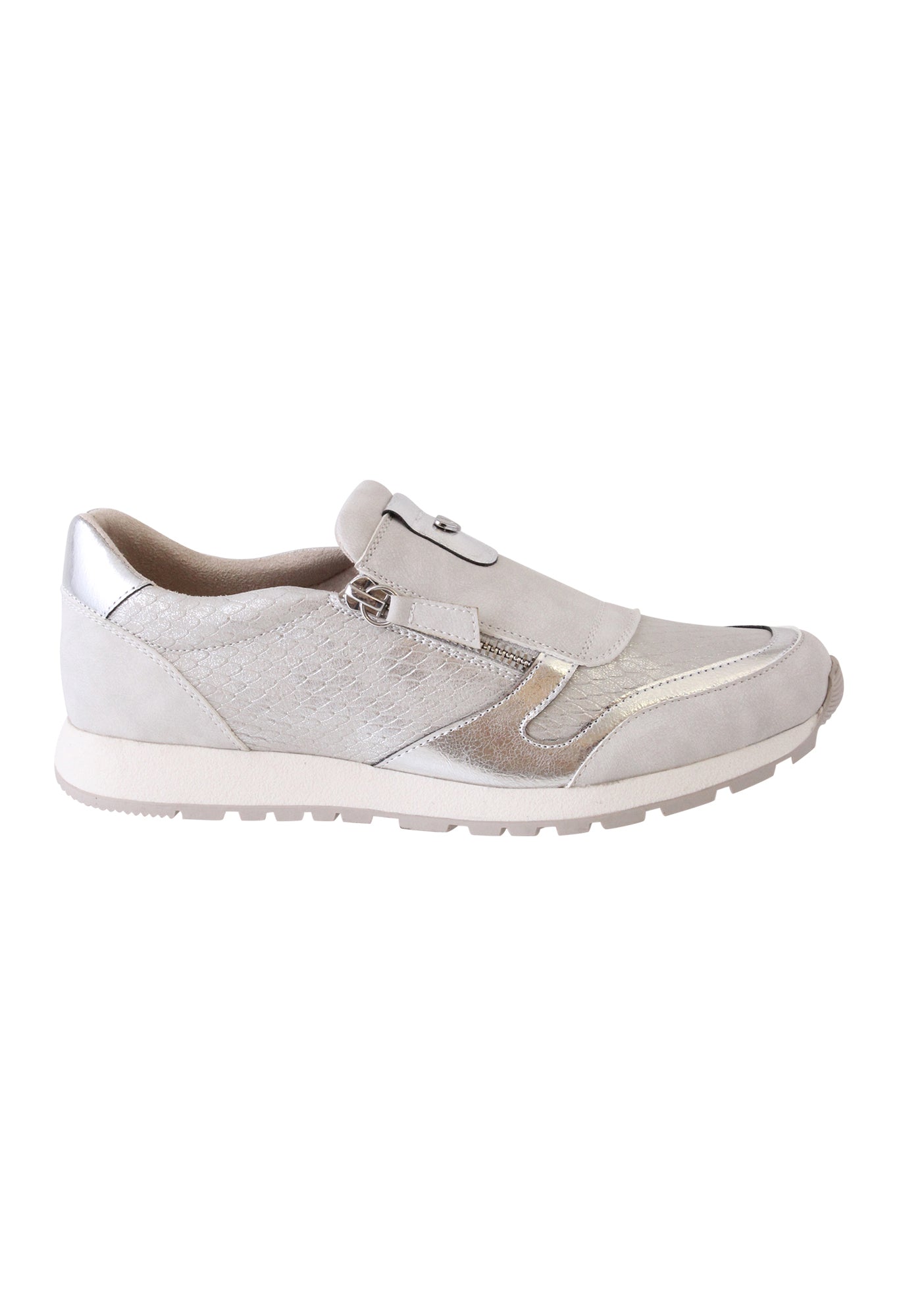 Silver Slip on Trainer