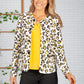 Light Leopard Print Jacket with Pockets