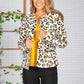 Light Leopard Print Jacket with Pockets