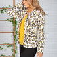 Light Leopard Print Jacket with Pockets