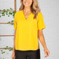 Mustard Top with Scalloped Neckline