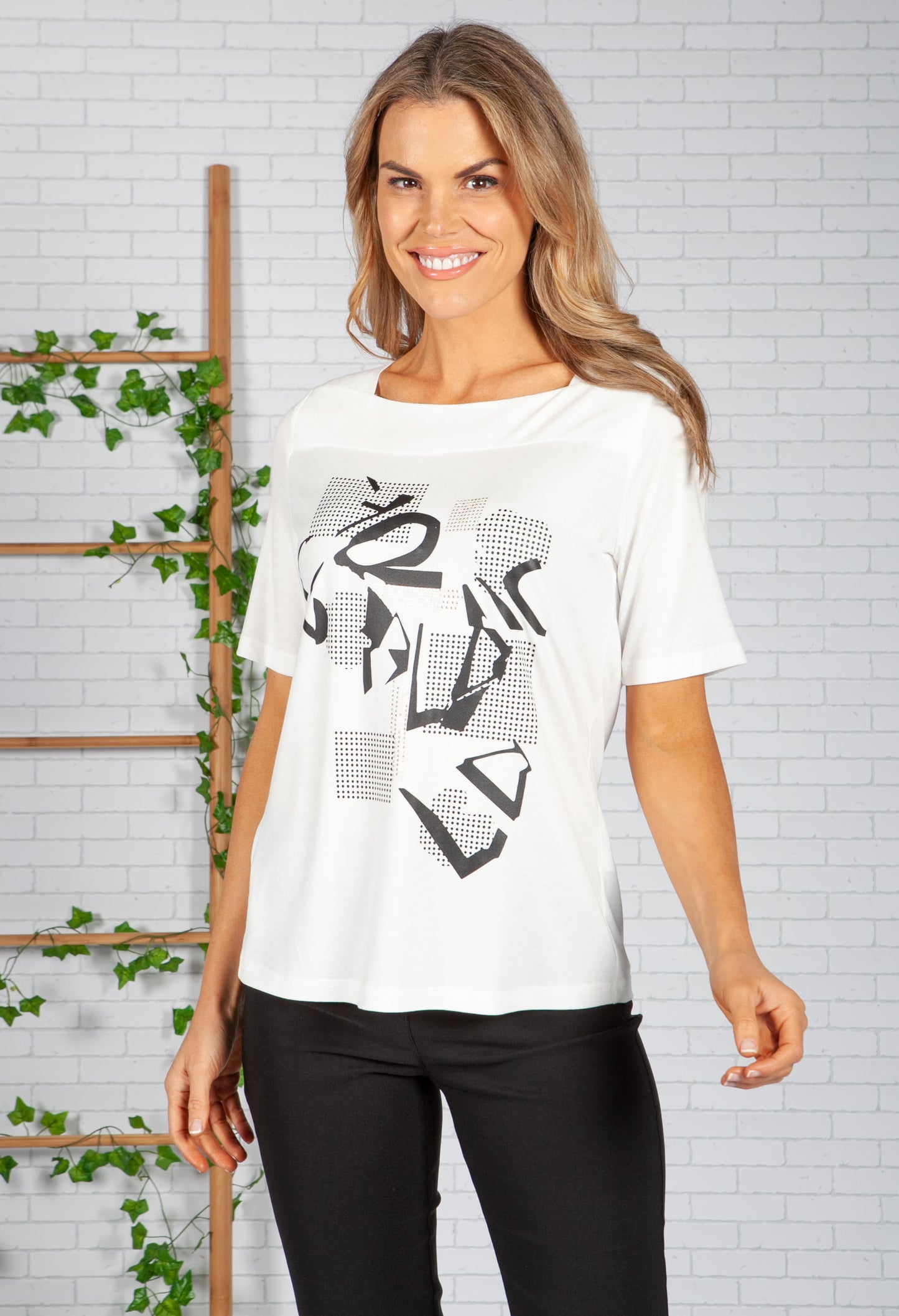 Abstract Top with Diamante Details