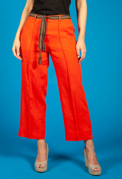 Tangerine Linen Trousers