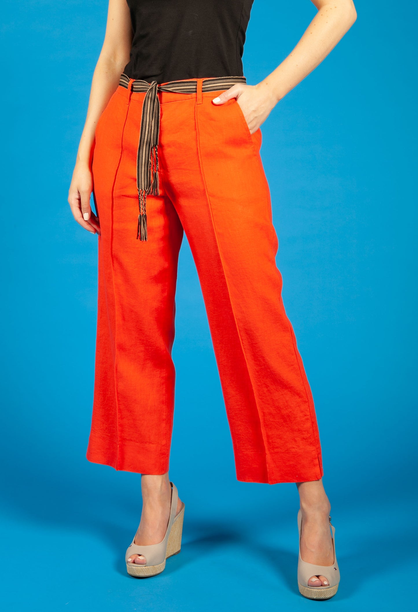 Tangerine Linen Trousers