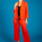 Tangerine Linen Blazer