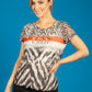 ANIMAL PRINT MESH TOP