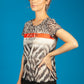 ANIMAL PRINT MESH TOP