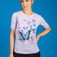 Purple Butterfly Print Top