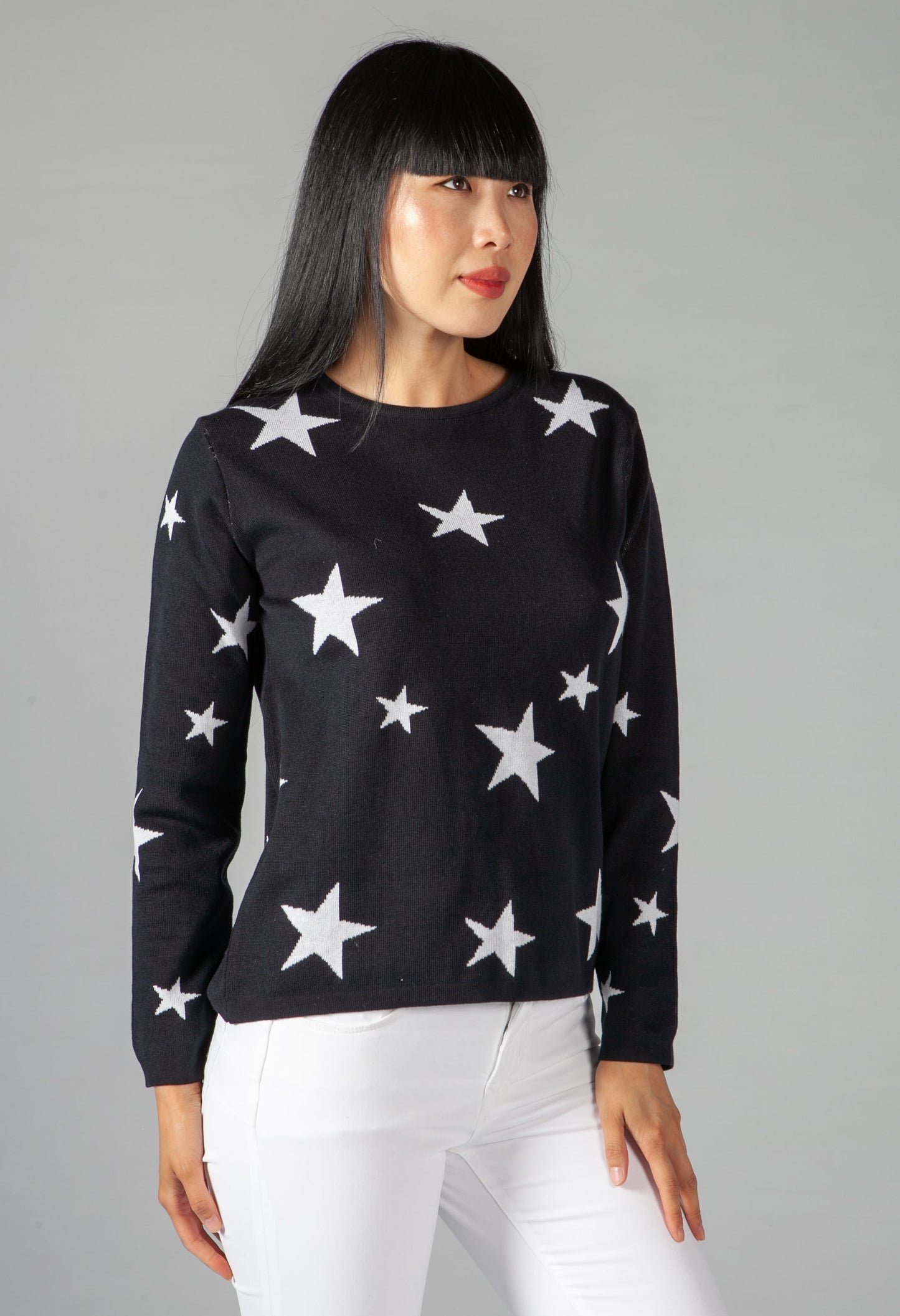 Navy Star Jumper