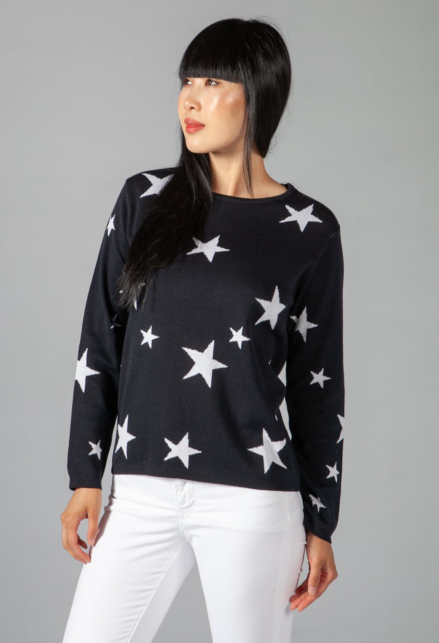 Navy Star Jumper