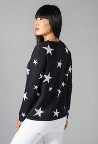 Navy Star Jumper