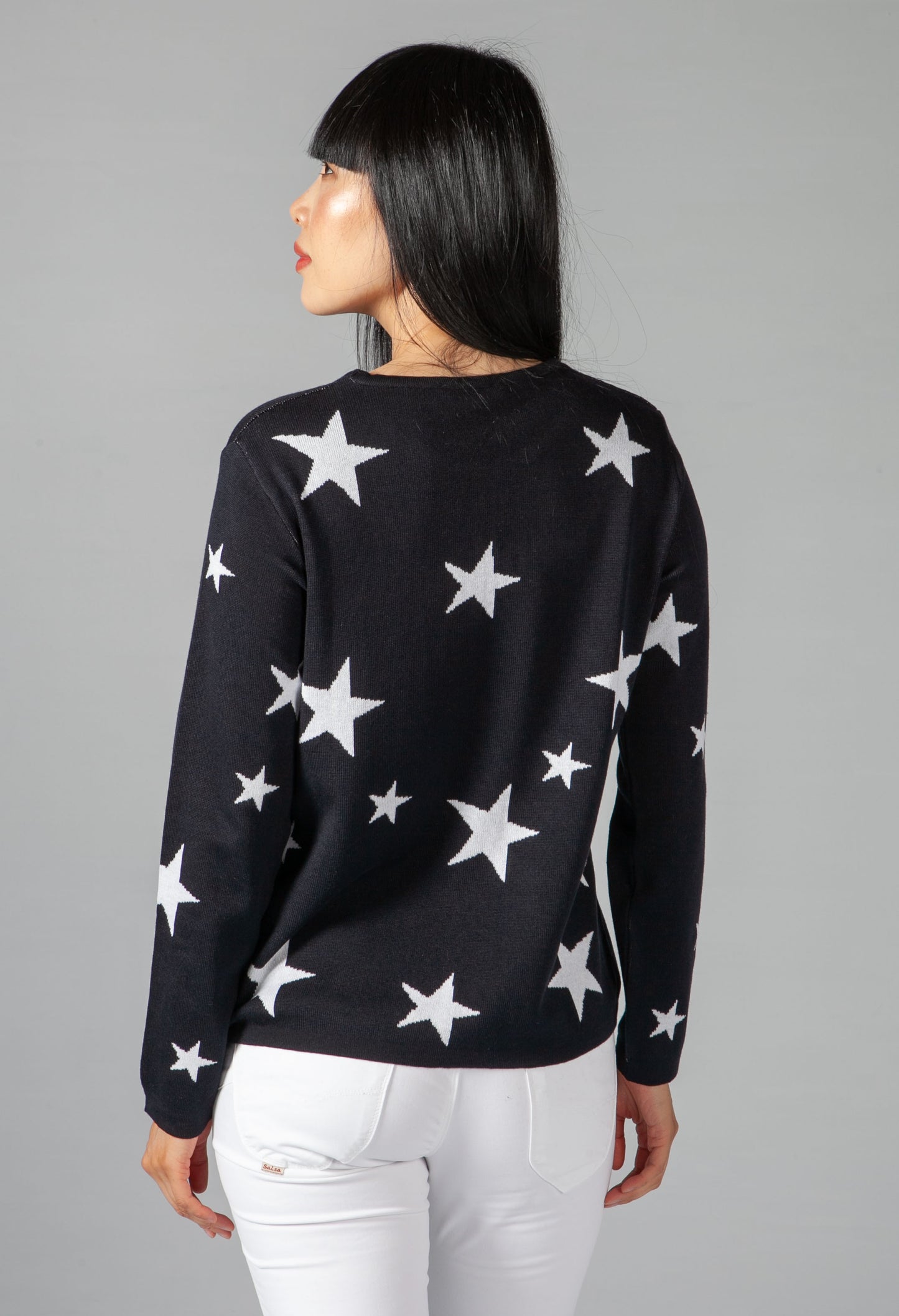 Navy Star Jumper