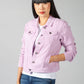 Summer Denim Jacket in Lilac