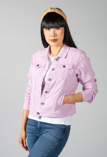 Summer Denim Jacket in Lilac