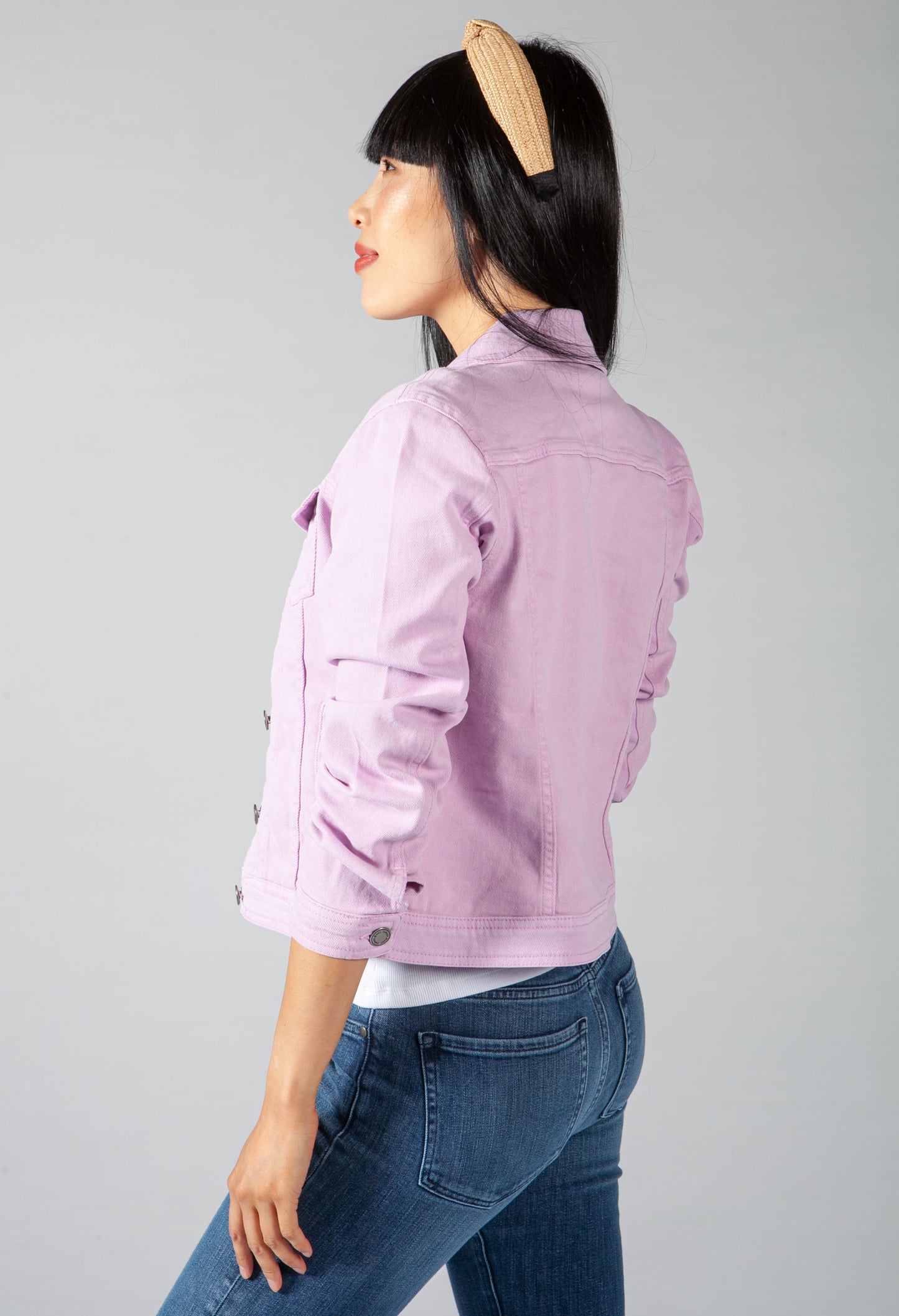 Summer Denim Jacket in Lilac