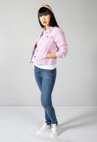 Summer Denim Jacket in Lilac