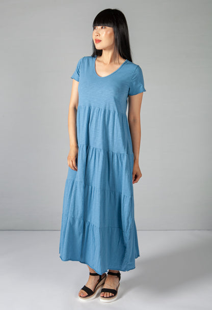 Cornflower Blue Tiered Dress-1